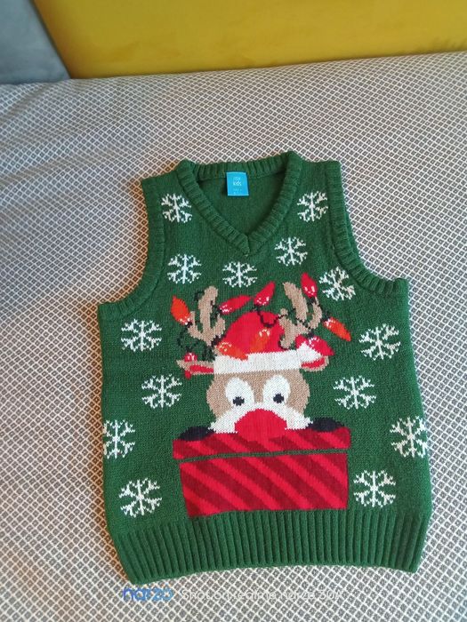 Kamizelka/bezrekawnik świąteczny