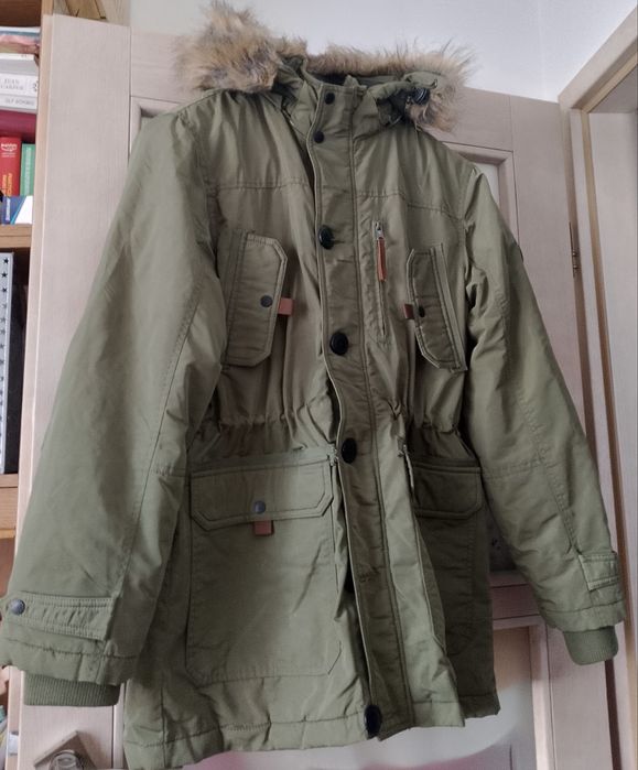 Oryginalna kurtka parka khaki Lindbergh