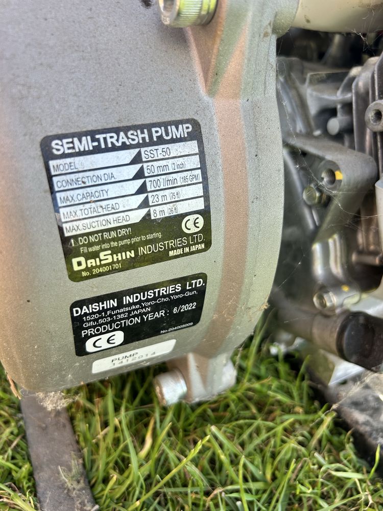 Pompa szlamowa / Pompa Honda Gx 120 /SST-50/ Motopompa