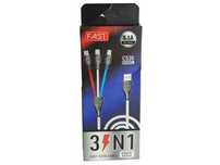 Kabel do telefonu 3w1 FAST IPHONE Micro USB Typ C