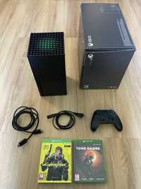 Xbox series X - komplet + gry, super stan