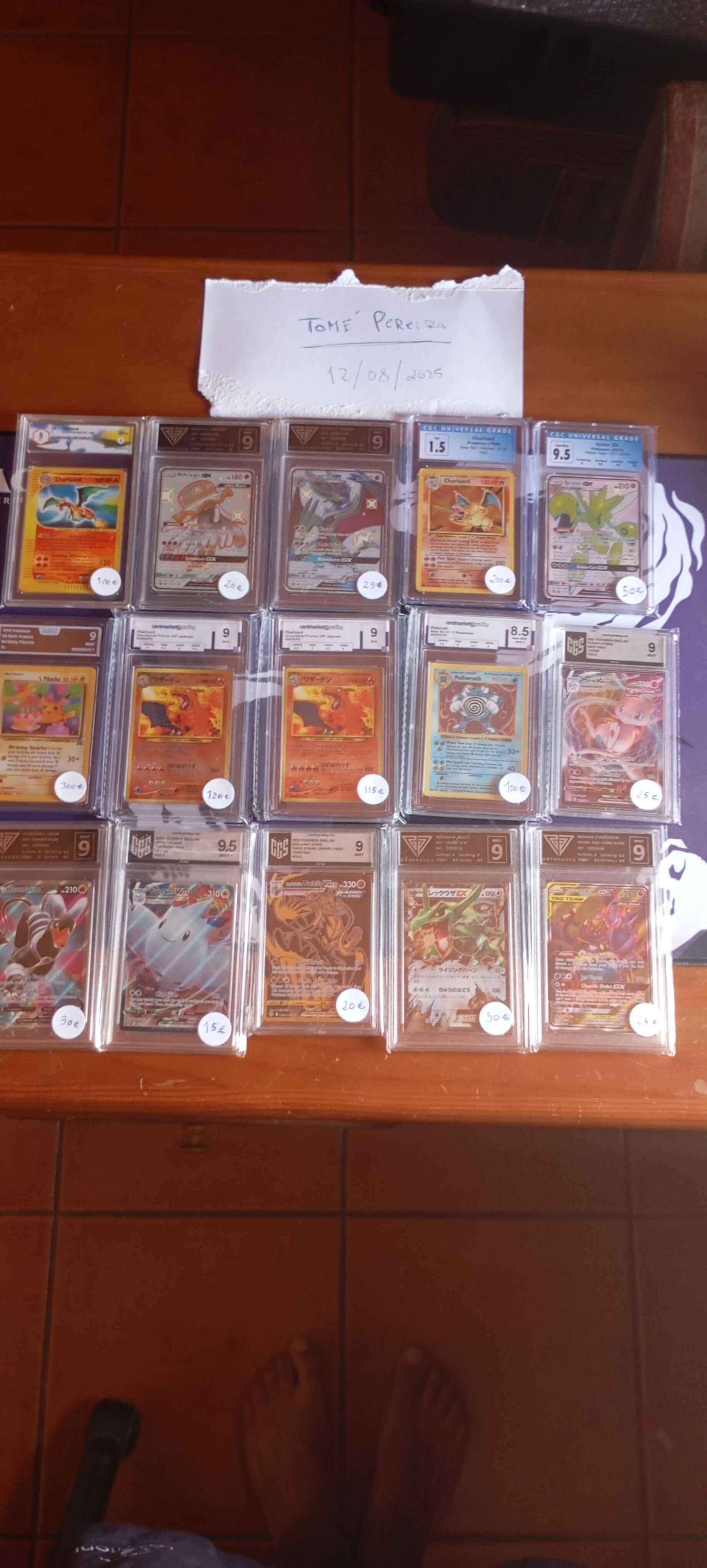 Cartas pokemon  avaliadas