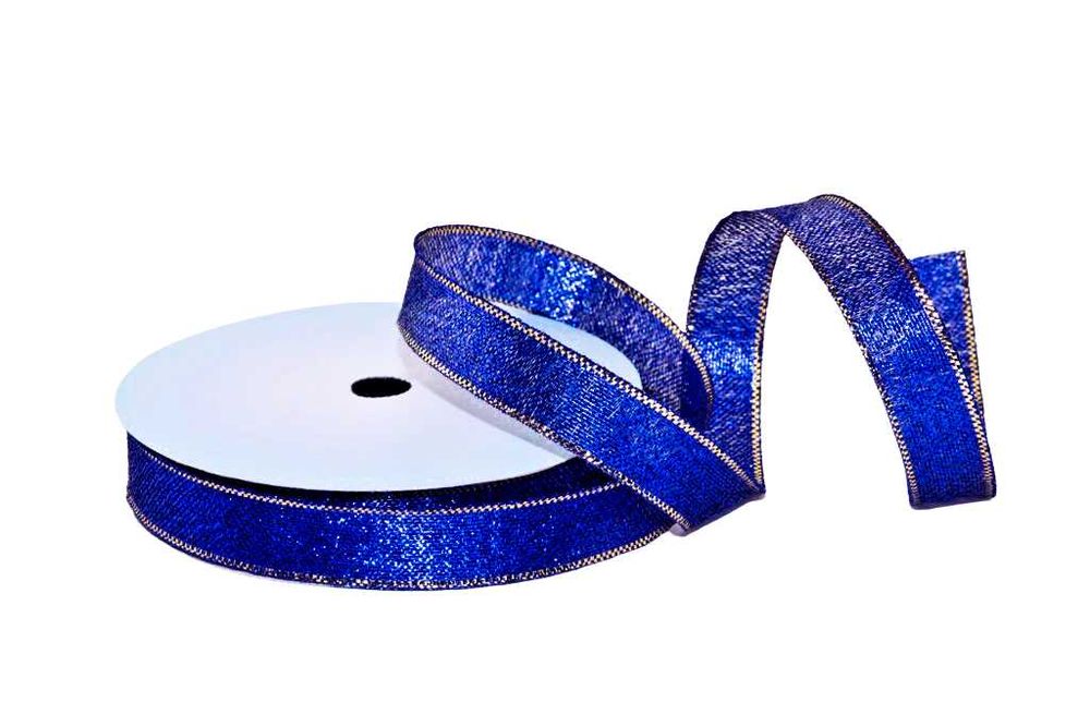 Zestaw wstążek tkanych metalicznych brokatowych 2cm/10m - 11 sztuk