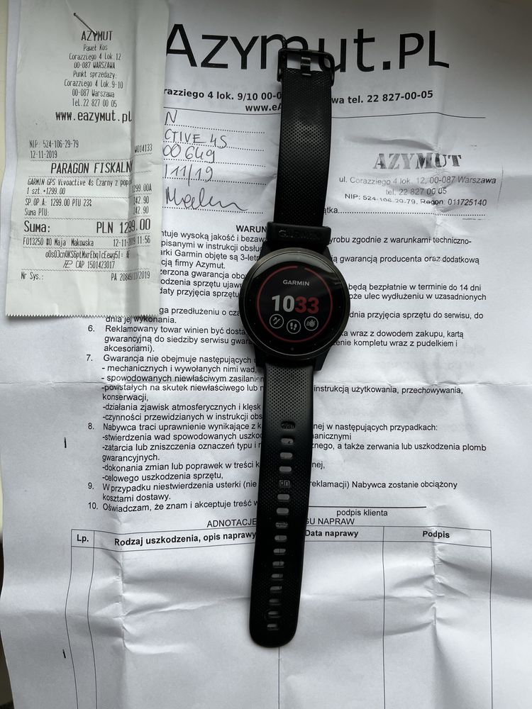 Garmin Vivoactive 4s czarny