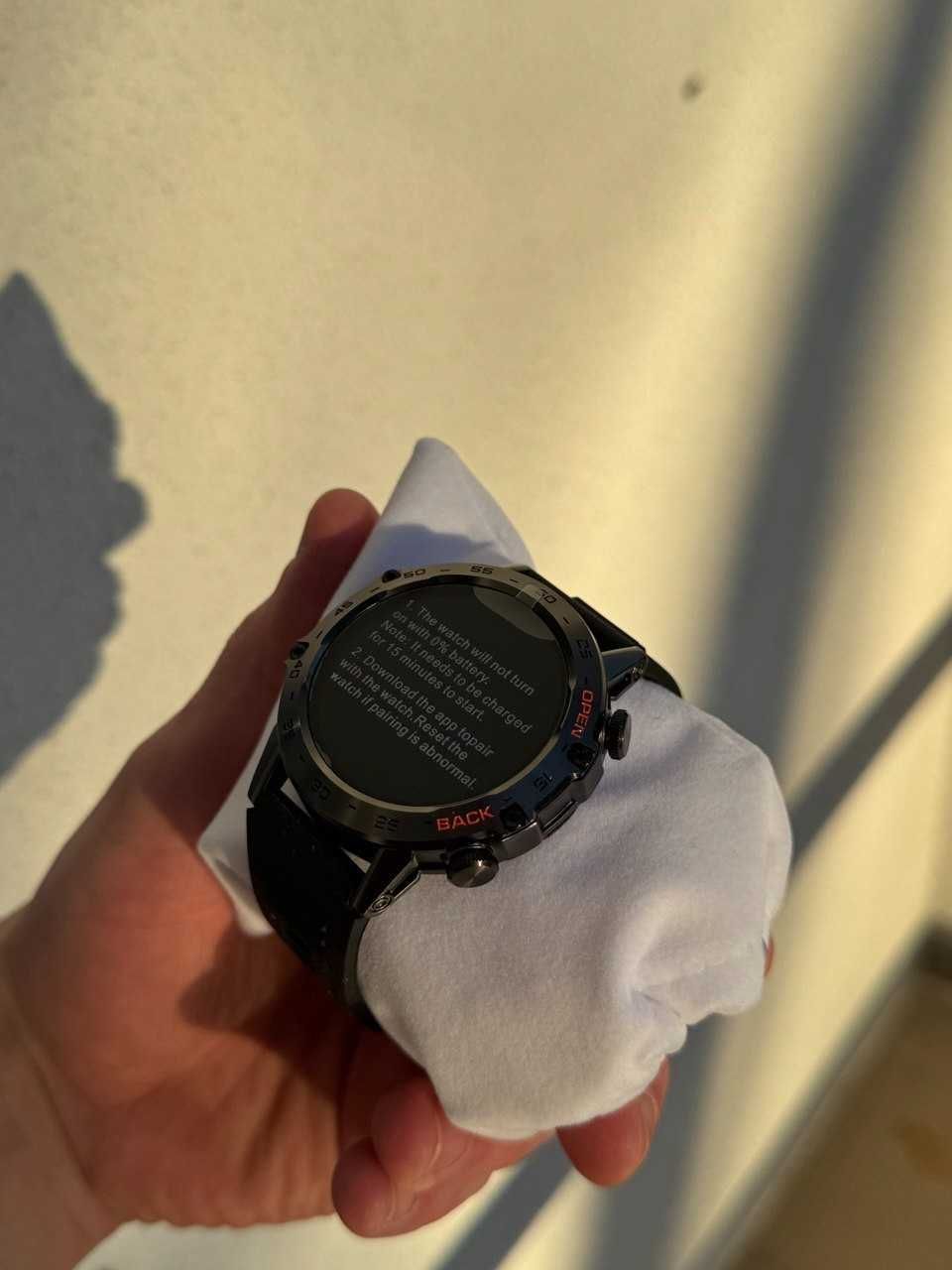 NOWY Smartwatch męski Zegarek z paskiem  rozmowy PL menu IP67 + gratis