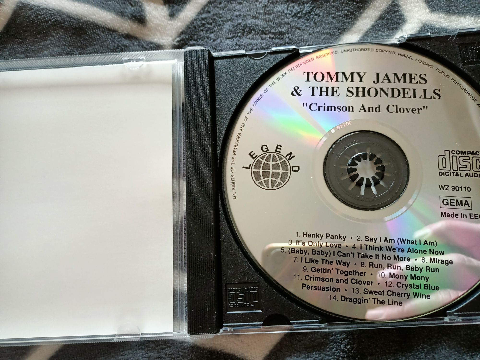 Tommy James & The Shondells - "Crimson And Clover" (CD, Comp)(vg+)