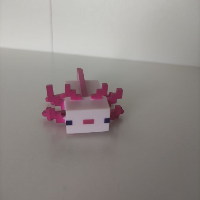 Рожевий Аксолотль. Фігурка-топер Minecraft із пакетиків сюрприз!