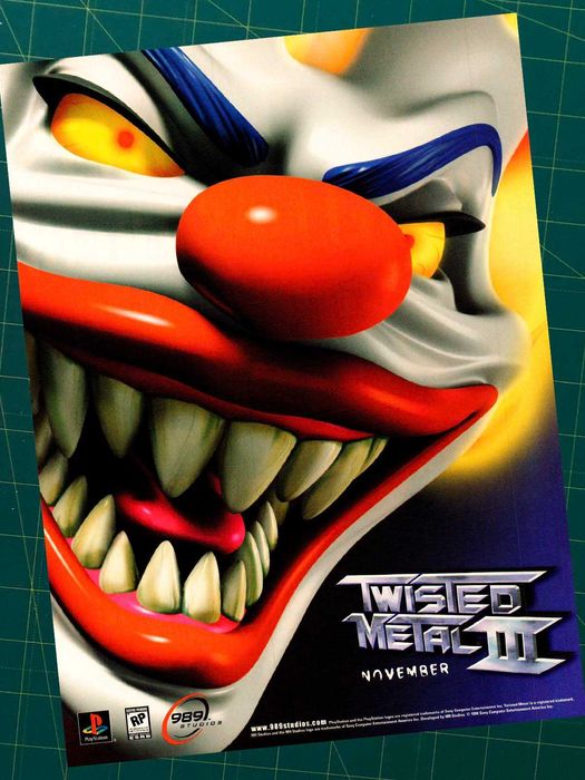 Журнальный постер реклама Alien Twisted Metal c&c red alert wcw n64 a3