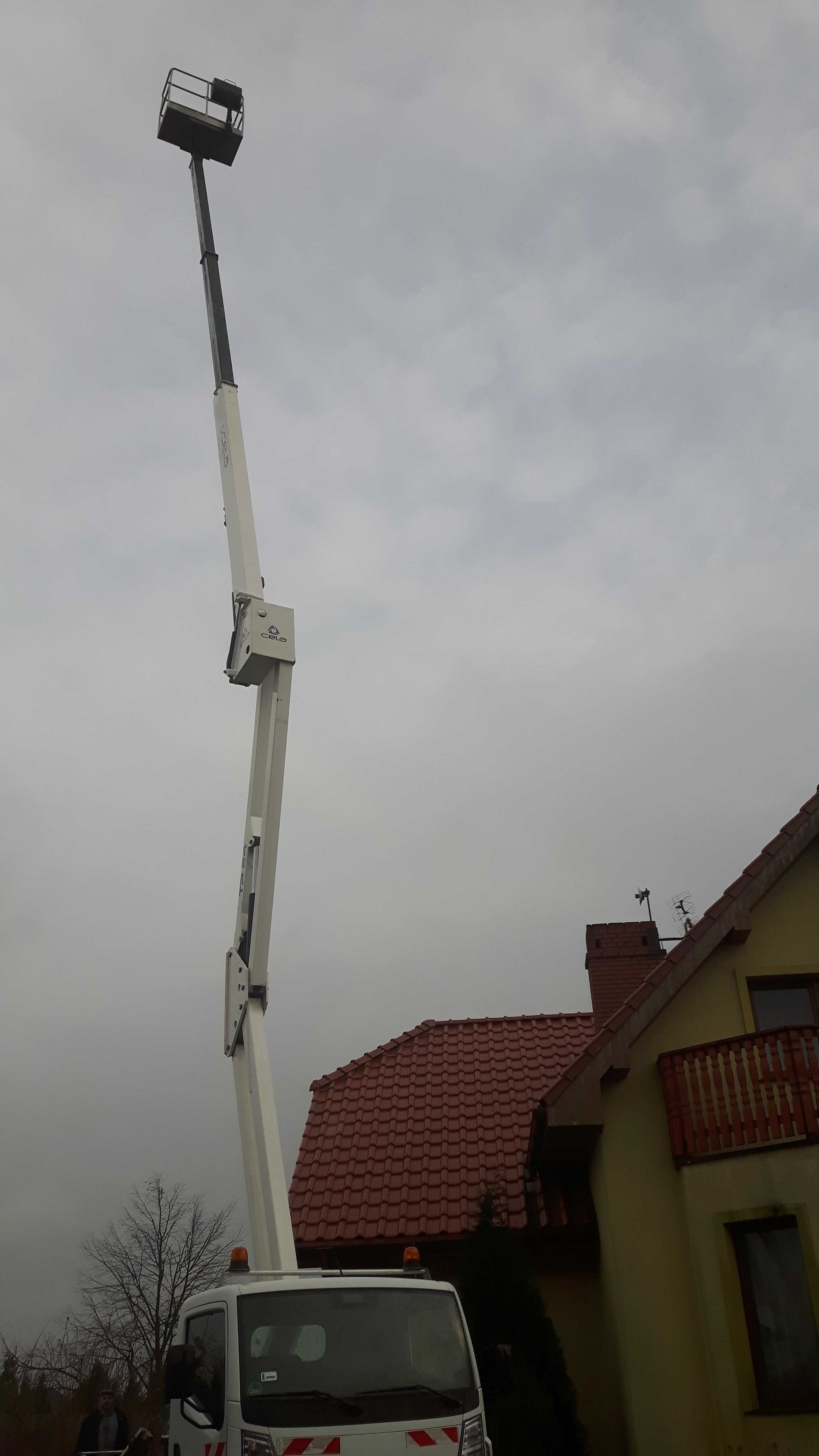 Zwyżka, podnośnik koszowy Wrocław Dolny Śląsk wynajem, wycinki