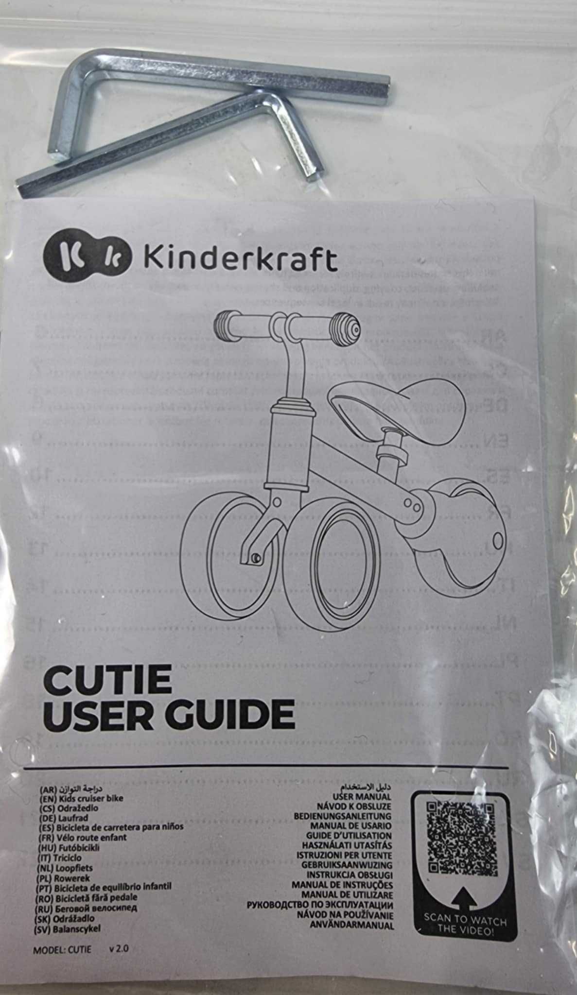NOWY Rowerek biegowy Kinderkraft Cutie 6" różowy jeździk 12 msc+