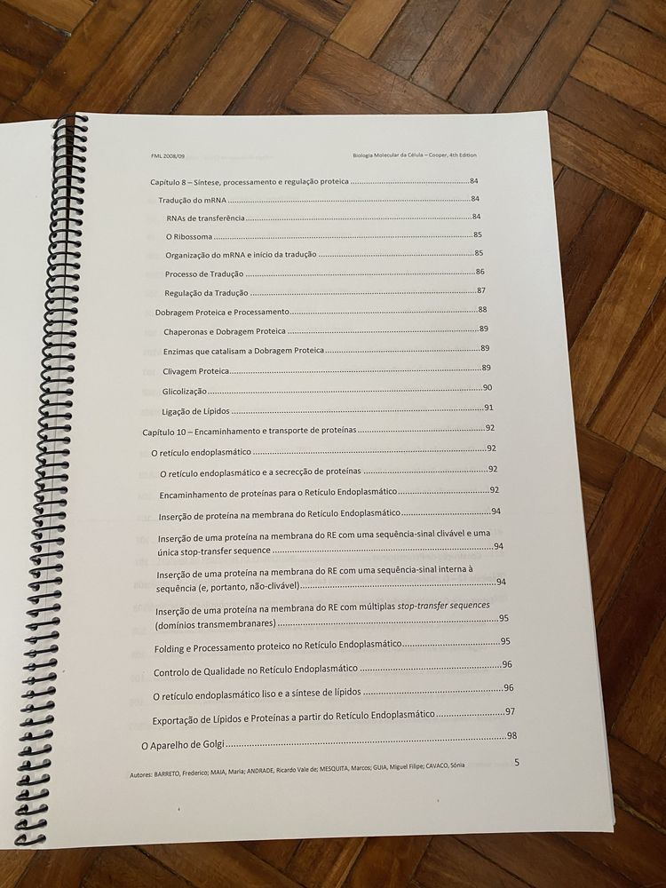 Sebenta Biologia Molecular e Celular