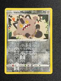 Carta Pokémon Galarian Meowth Crown Zenith 84/159