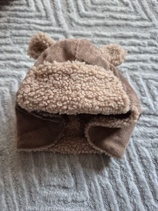 Brązowa czapeczka misiu, 47 cm