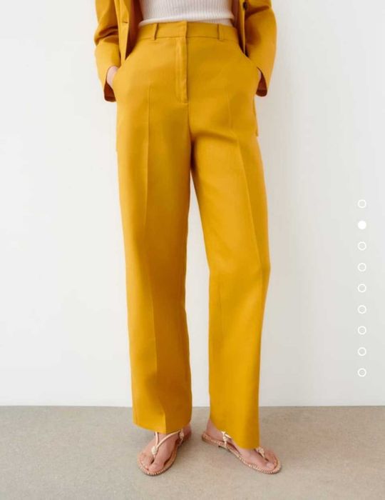 Брюки палаццо ZARA льон xs/s (34/36)