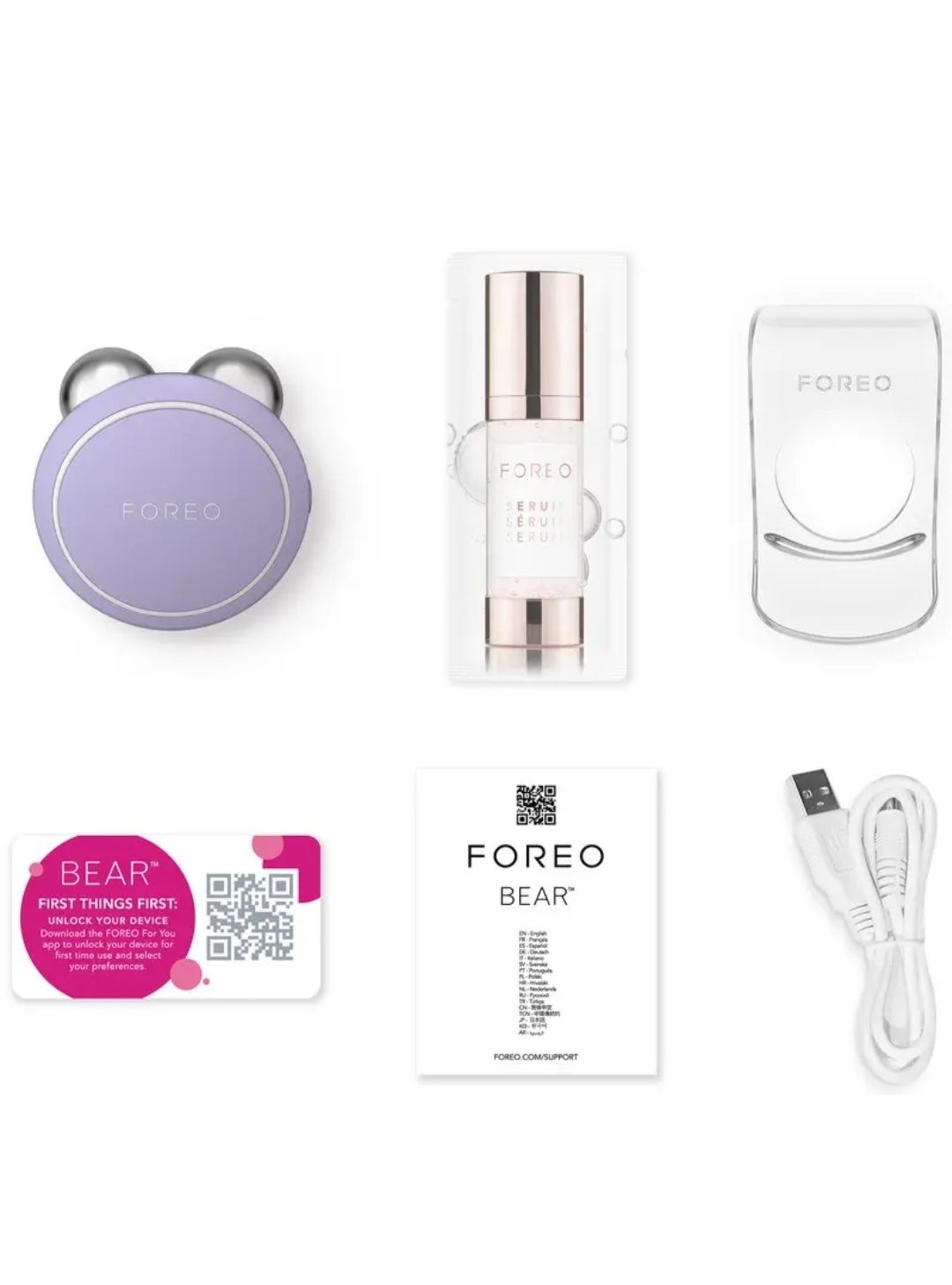 Пристрій для масажу і зміцнення шкіри обличчя Foreo Bear Mini Lavender