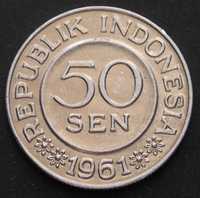 Indonezja 50 sen 1961 - stan 1/2