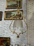 Lampa wisząca mosiężna kryształki #8008 Stylowy Węgrów