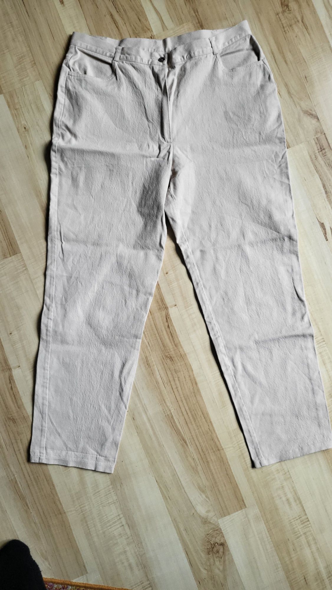 Spodnie S/M Super naturalne 100% spodnie bio cotton len lniane bawełna