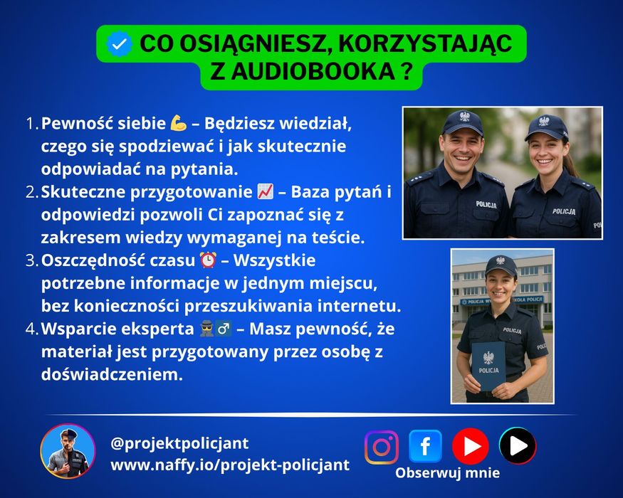 Test wiedzy do Policji - Odpowiedzi na pytania - AUDIOBOOK - 2025