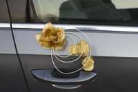 ZESTAW złota dekoracja samochodu.Złote ozdoby na auto do ślubu 034