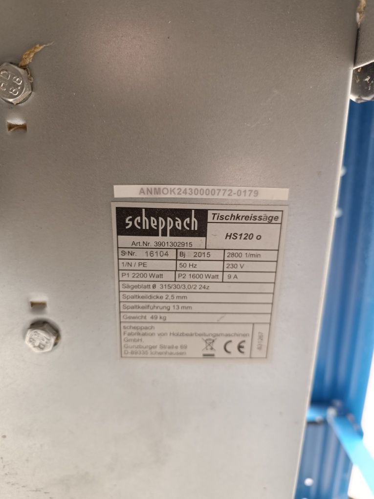 Sprzedam piłę stołową Scheppach HS120