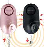 Alarm osobisty brelok do kluczy LED 130dB czarny  SPP324