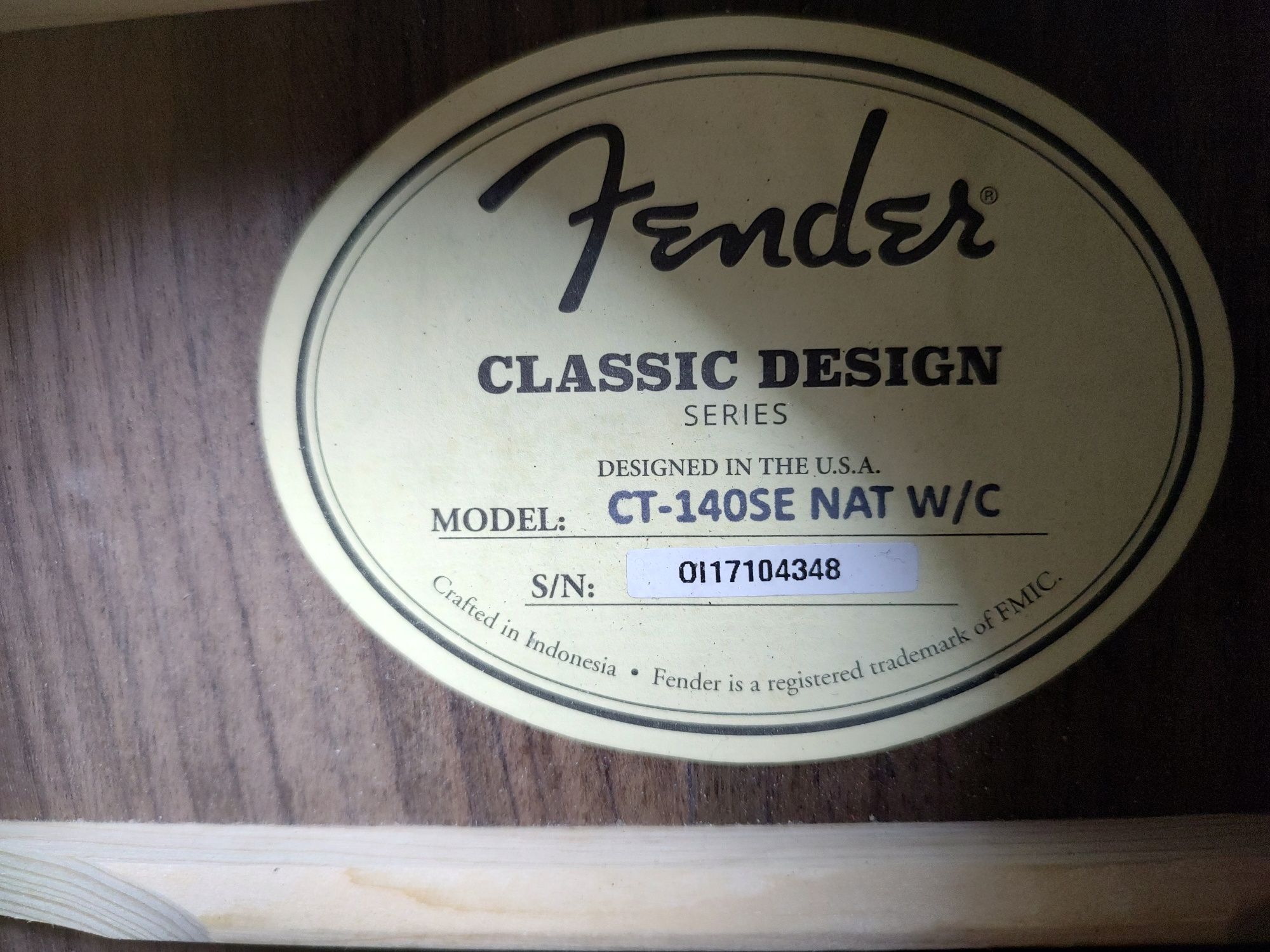 NOWA Fender CT-140SE NAT W/C gitara elektroakustyczna CASE palisander