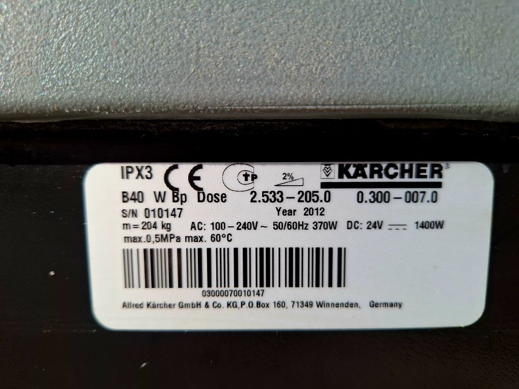 Szorowarka Karcher b 40 W Bp z 2012r dyskowa Radom