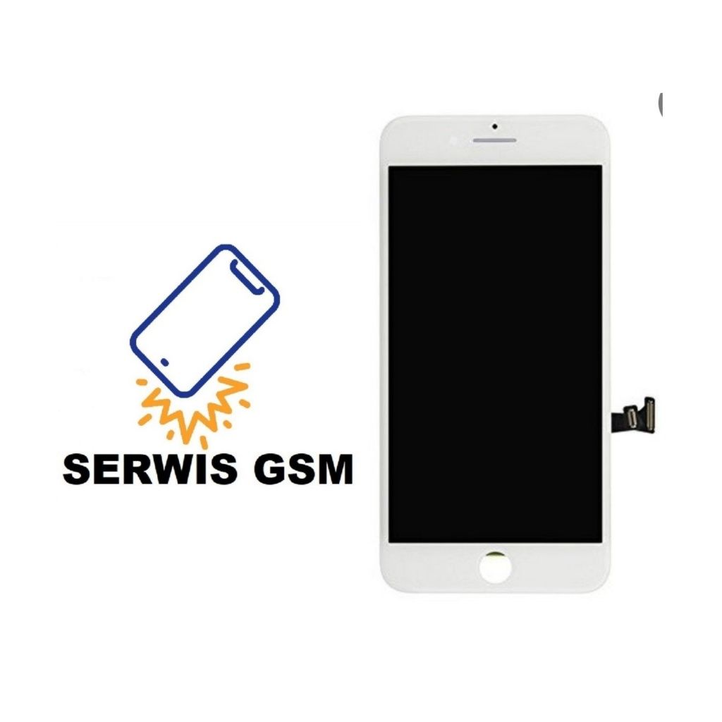 Wyświetlacz ekran LCD Apple iPhone 7 biały wymiana montaż SERWIS GSM
