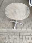 Aluminiowy stolik barowy stoliczek okragły metalowy ogrodowy