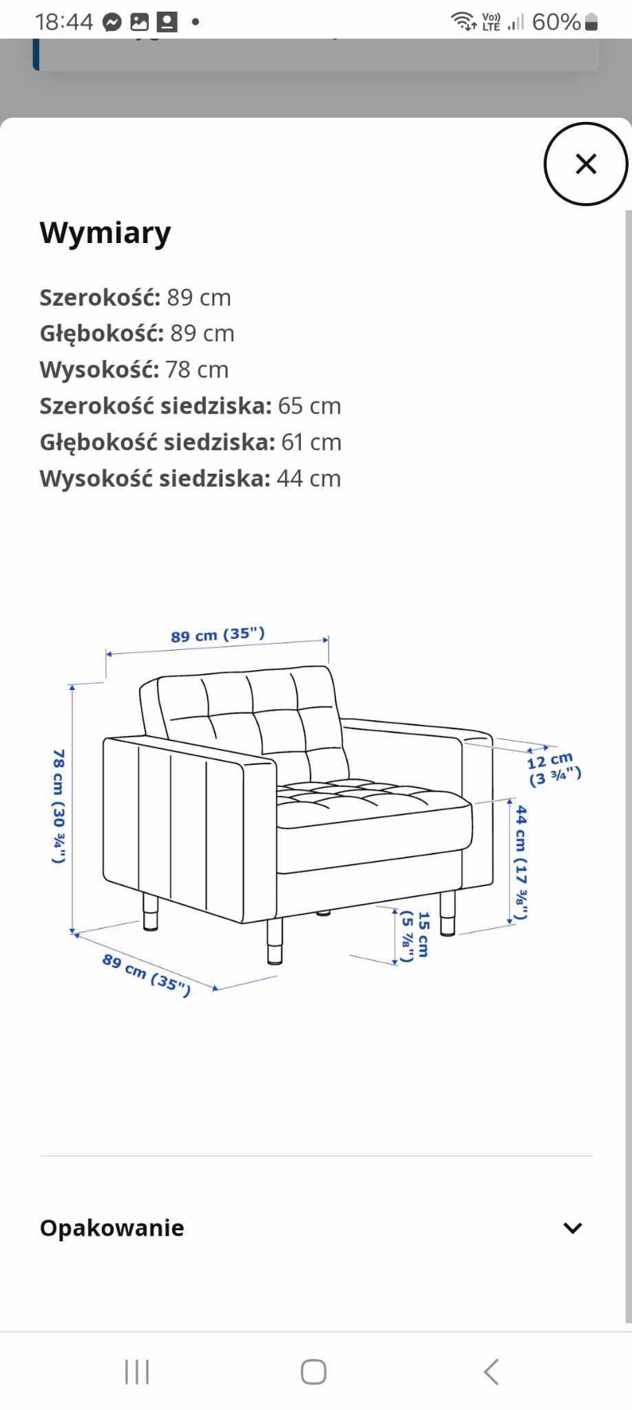 Kanapa skórzana z fotelem