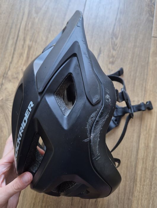 Kask rowerowy Rockrider MTB ST500 czarny 55-59 cm