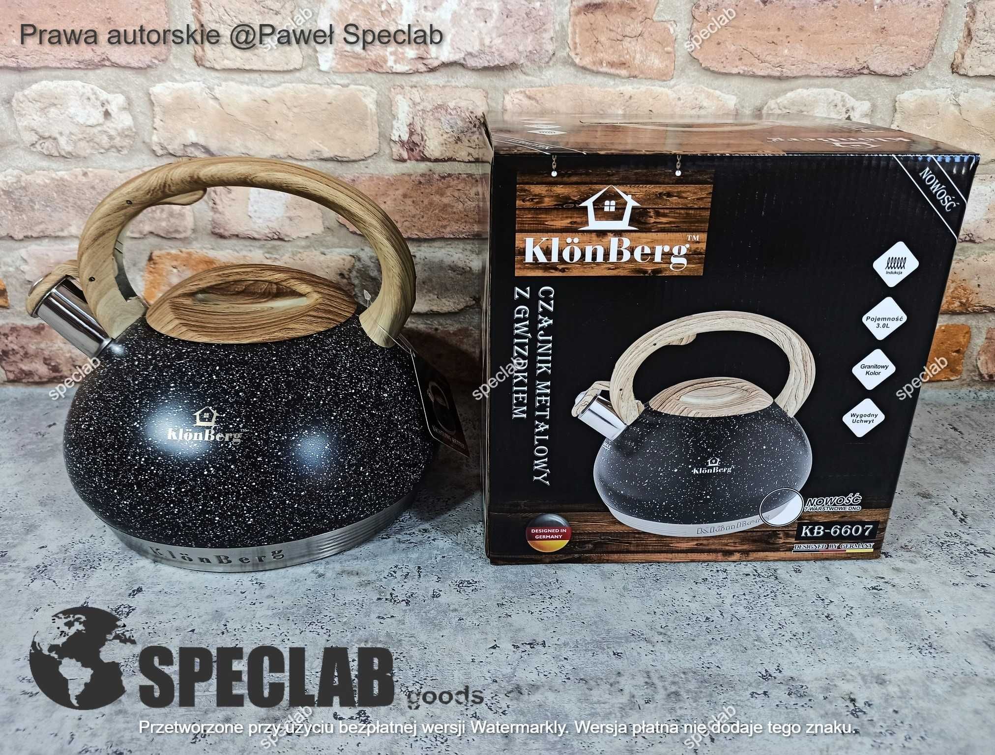 Czajnik 3.0L KlönBerg KB-6607, gaz, indukcja, zmywarka
