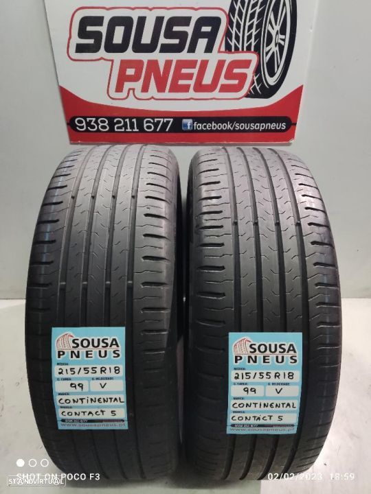 2 pneus semi novos 215-55r18 continental - oferta da entrega