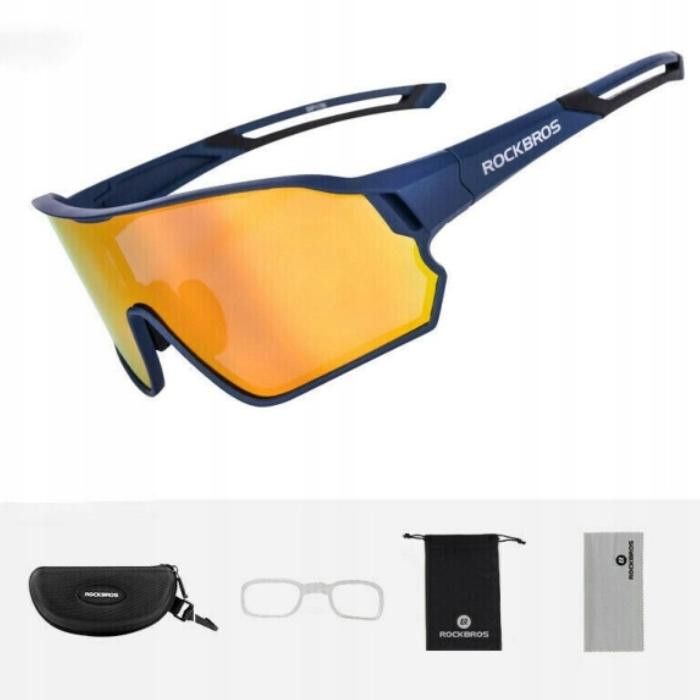 Okulary rowerowe z polaryzacją ROCKBROS UV400 (10134) niebieskie