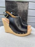 Nowe buty na obcasie koturnie sandałki SAM EDELMAN skórzane czarne 39