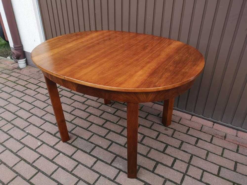 Stół Art-Deco Orzech Zgrabny Stary Antyk Rozkładany Po Renowacji.