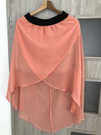 Spódnica sukienka RESERVED 36/S łososiowa/brzoskwiniowa krótka długa
