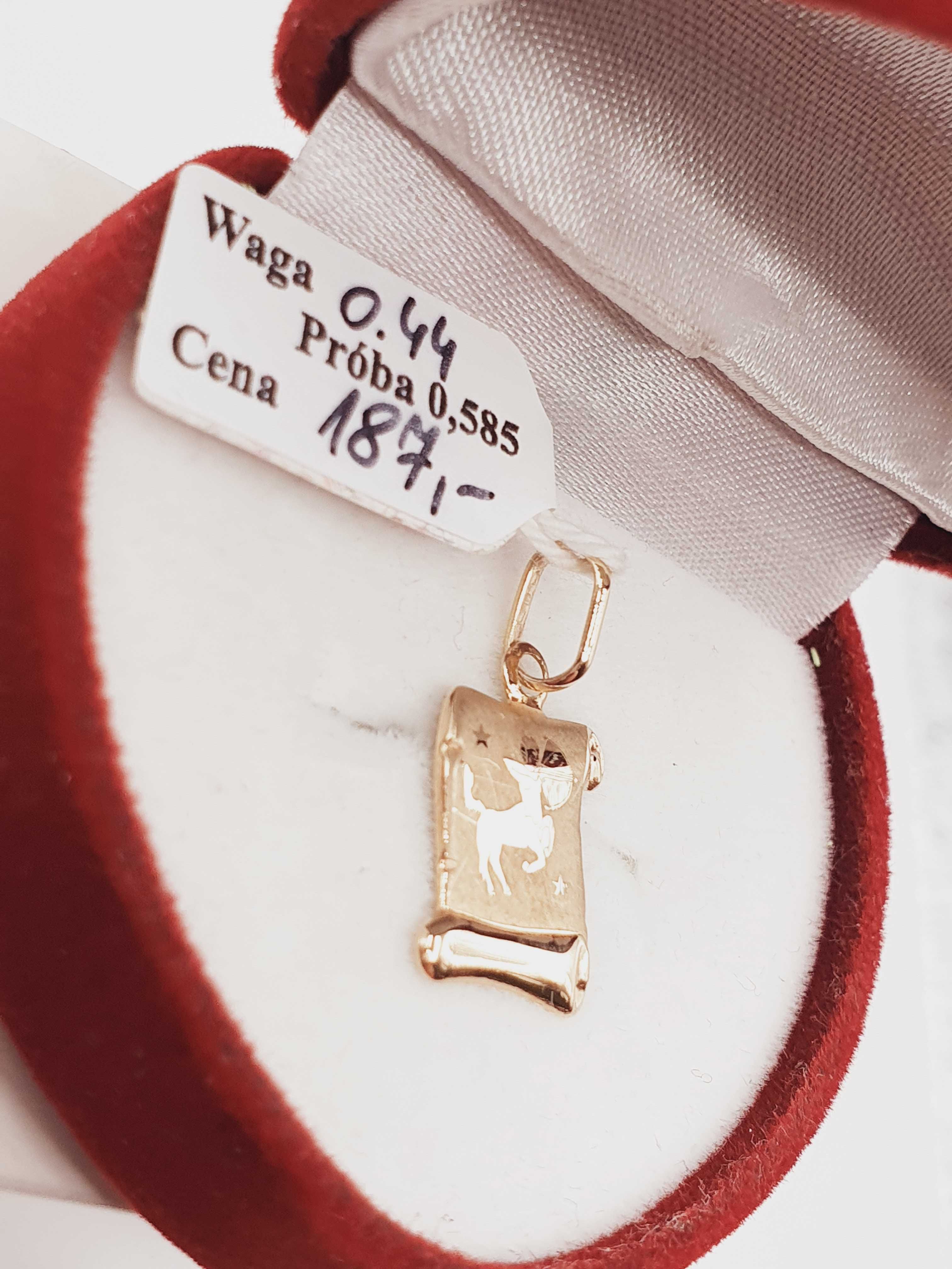 NOWA Złota zawieszka. Strzelec  585 (14k) Promocja