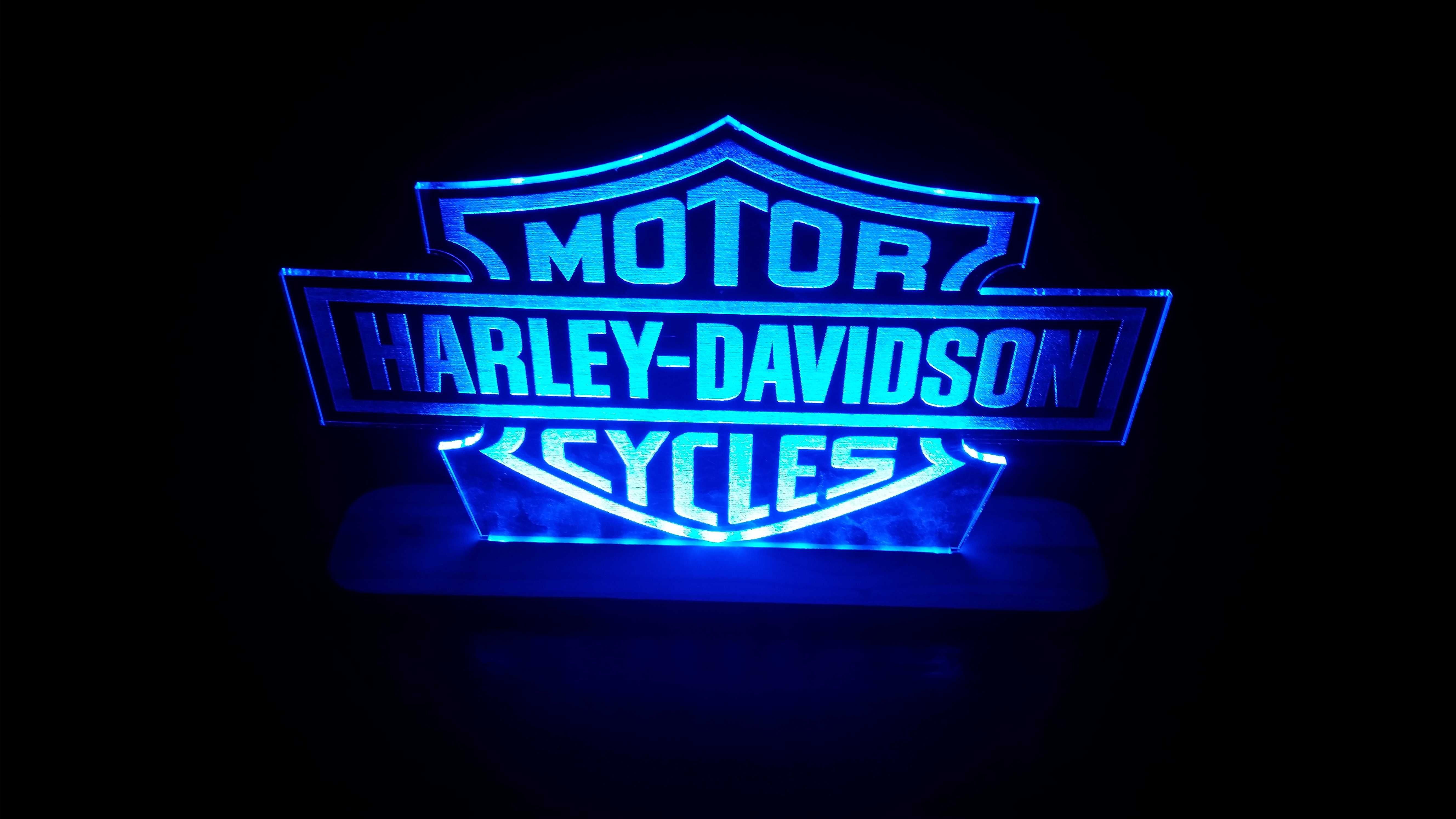 Lampka led 3d harley davidson motor plexa prezent