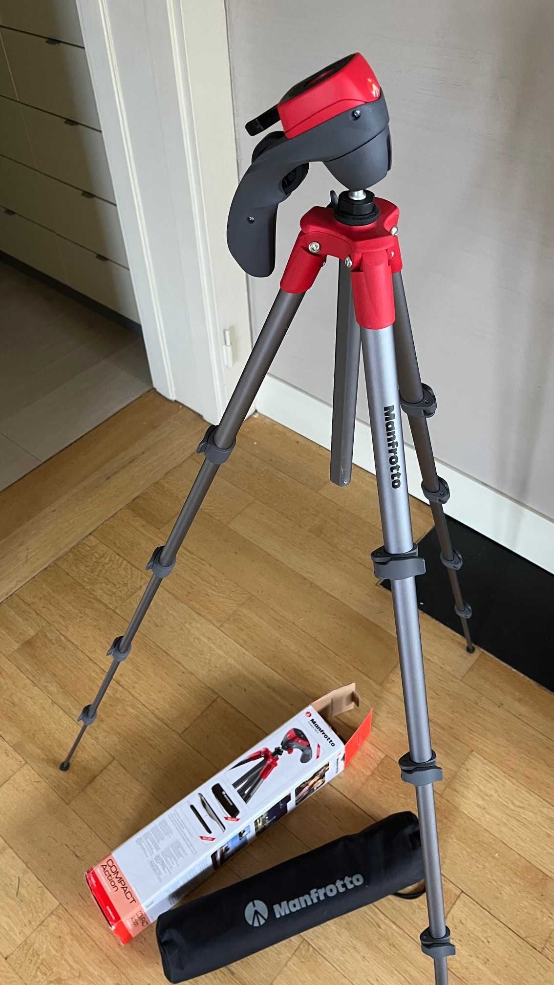 MANFROTTO Compact ACTION Statyw z głowicą foto-wideo, nowy