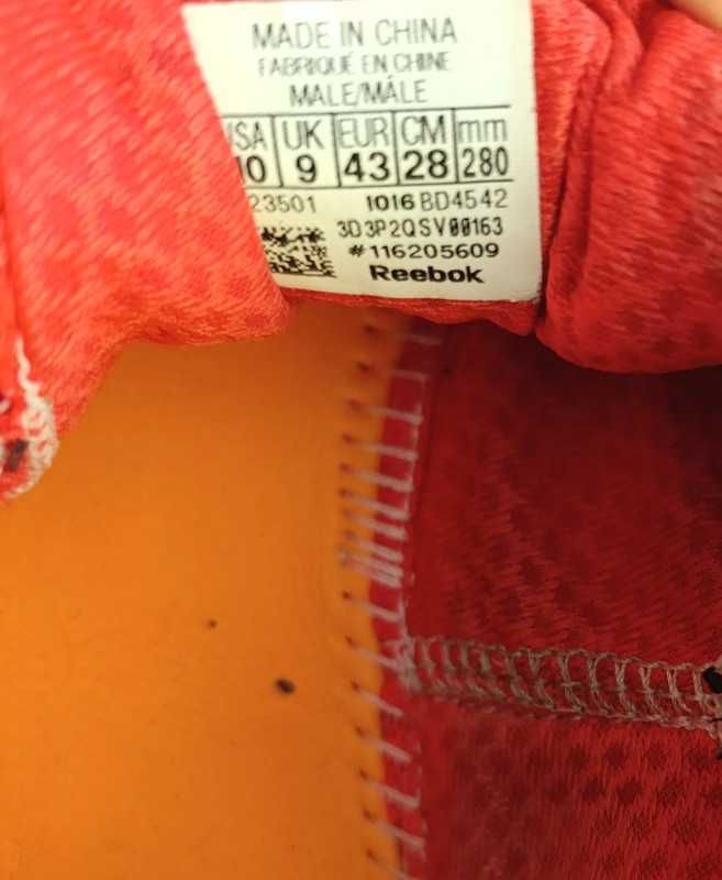 Reebok buty męskie letnie kolor pomarańczowy rozm43 10 uk 9 28 cm