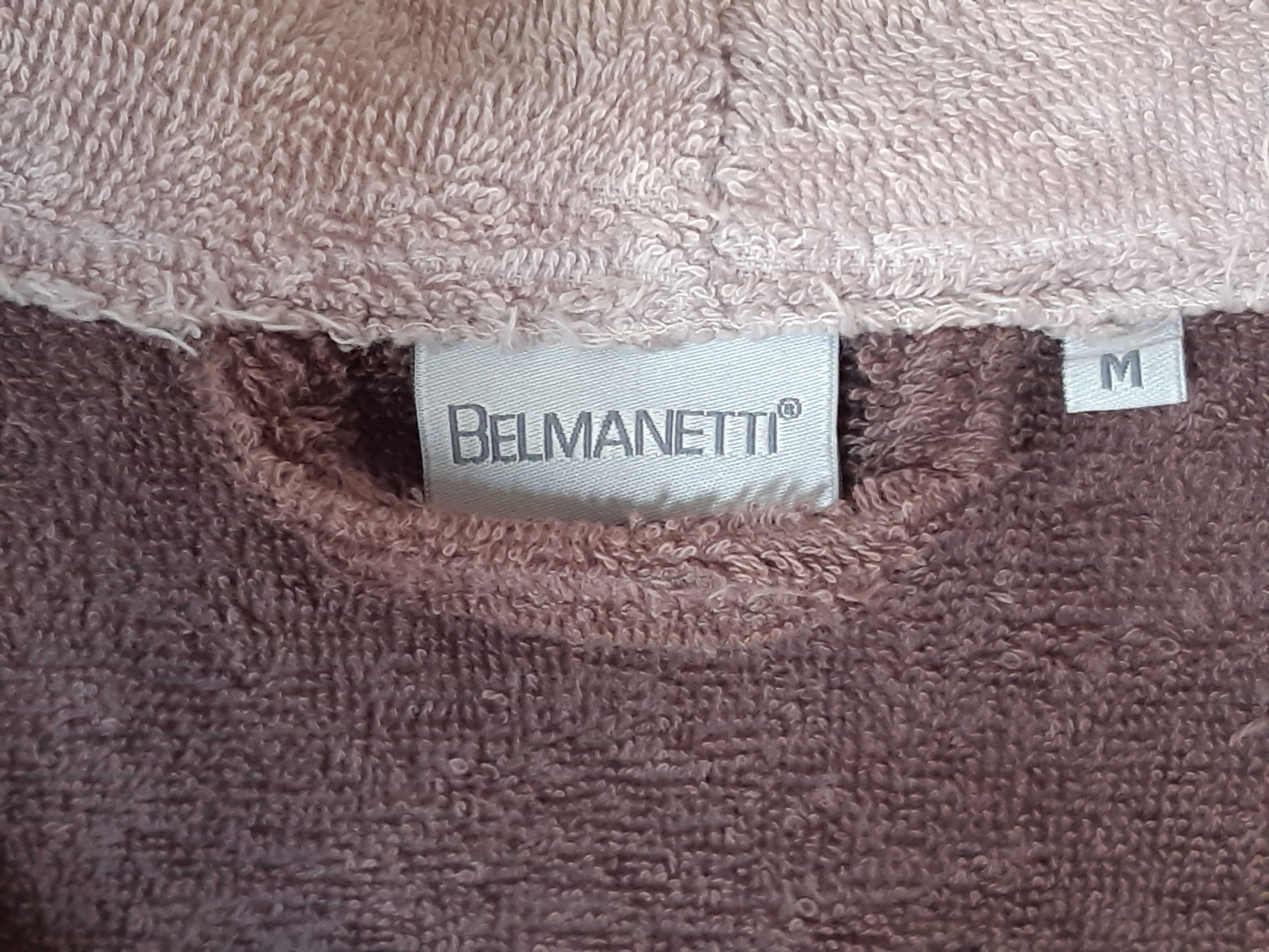 Męski szlafrok frote firmy BELMANETTI brązowy 100 % bawelna