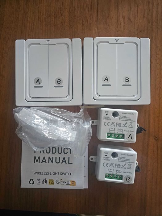 Interruptor sem fios e receptor (2 unidades)
