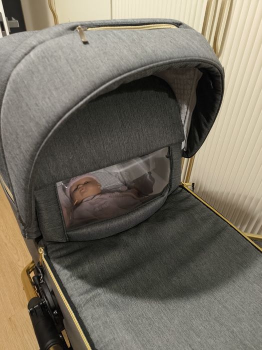 Wózek 2w1 Adamex Reggio Special złoty szary