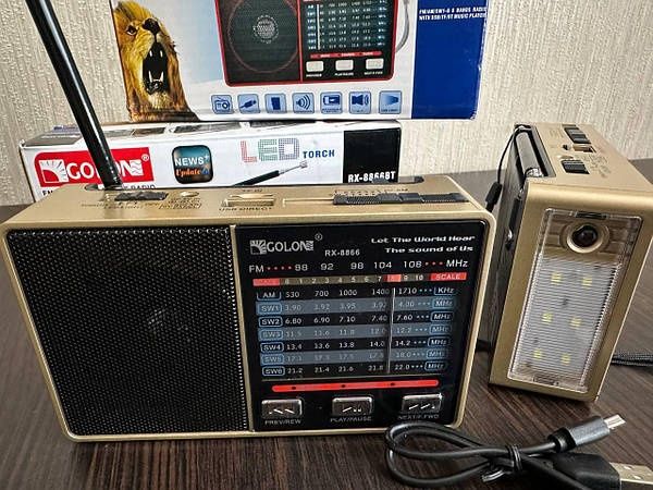 Радио с аккумулятором и фонариком GOLON RX-8866