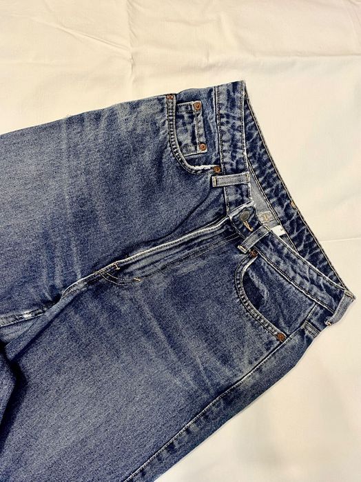 Жіночі широкі штани синього кольору