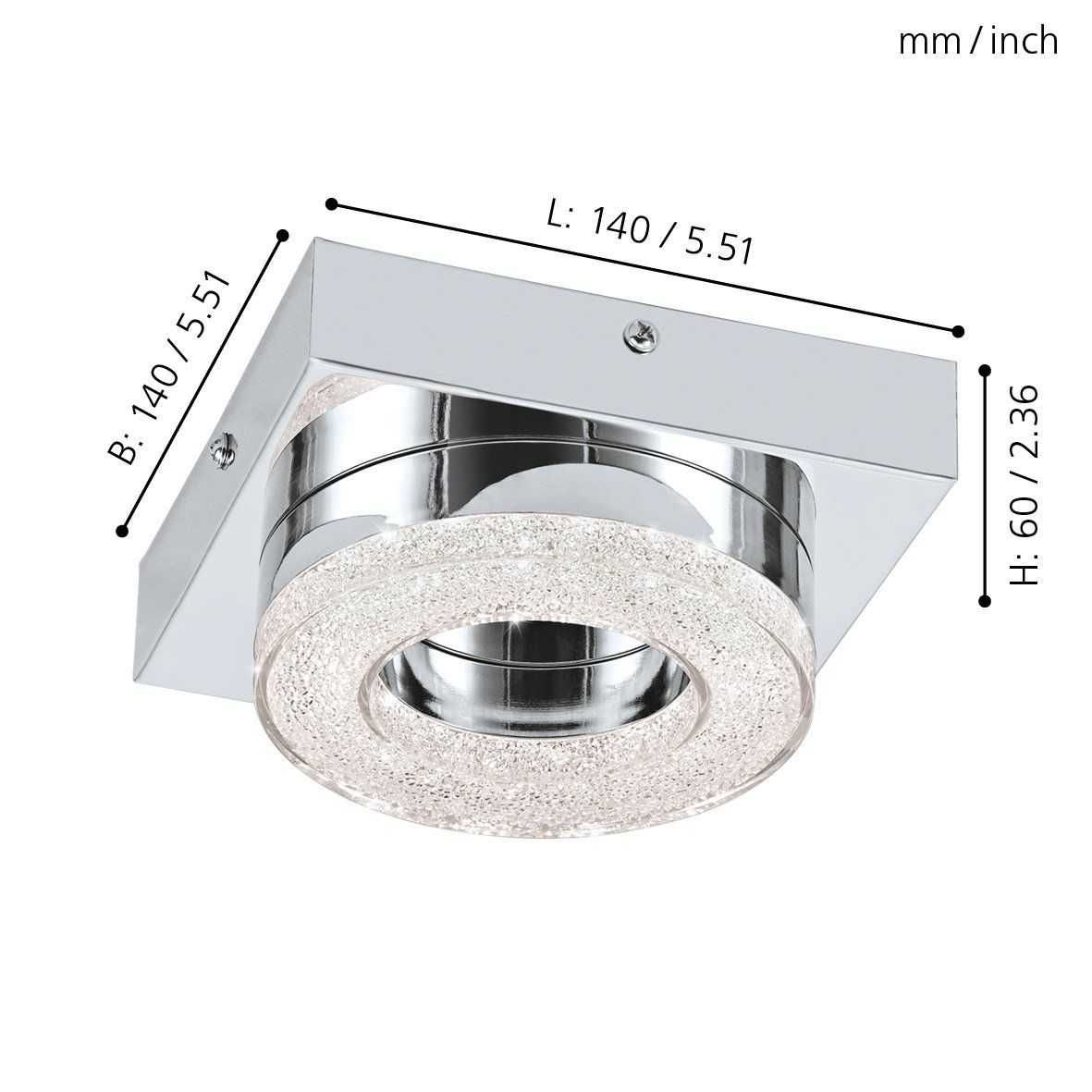 EGLO 95662 Chrom Plafon Downlight Brokat Błyszczący 14cm!