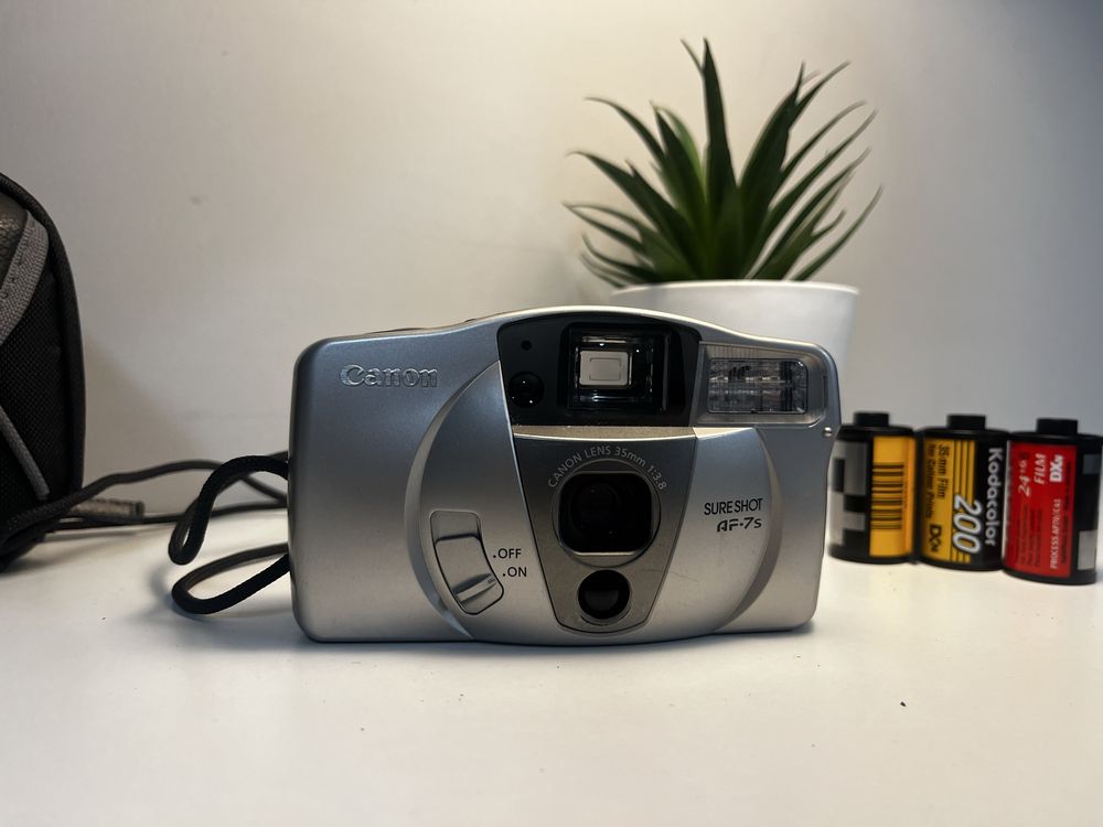 Canon Sure Shot AF-7s 35mm f3,8 z dyktafonem - aparat analogowy