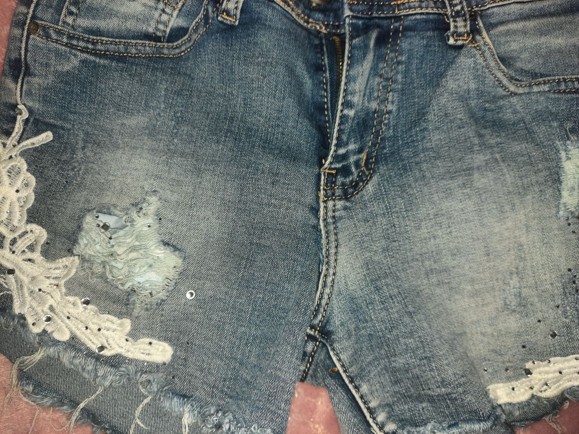 Spodenki 34 krótkie XS szorty jeansowe
